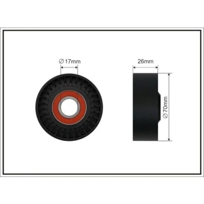 Imagem de CAFFARO 01 83 Polia Tensora BMW: 5 Sedan, Touring, X5