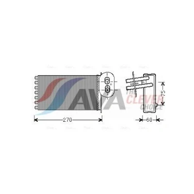 Imagem de Permutador de calor, aquecimento do habitáculo AVA QUALITY COOLING VN6296