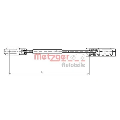 Imagem de METZGER 11.5935 Cabo de Freio Mão traseira esquerda, direita, à direita 128 Travões disco COFLE OPEL: Vectra B Carrinha
