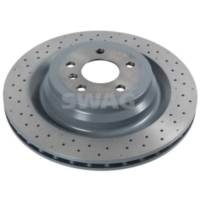 Imagem de SWAG 10 6606 Disco de travão Eixo traseiro 345 22 5 112 perfurado/ventilado revestido MERCEDES BENZ: GL