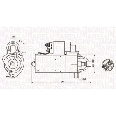 Imagem de MAGNETI MARELLI 063721423010 Motor de arranque 12 2 9 AUDI: A6 C6 Avant, Sedan, A4 B6/B7 Cabrio, VOLKSWAGEN: Passat B5 GP Variant