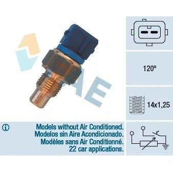 Imagem de EPS 1.830.552 Sensor da Temperatura do Líquido de Refrigeração Made in Italy OE Equivalent PEUGEOT: 206 Hatchback, Partner I Van, 306 Sedan