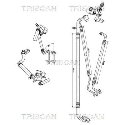 Imagem de TRISCAN 9010 24003 Conduta de alta/baixa pressão, ar condicionado OPEL: Corsa E Hatchback (X15) 1.2, 1.4, 1.4 LPG 2014