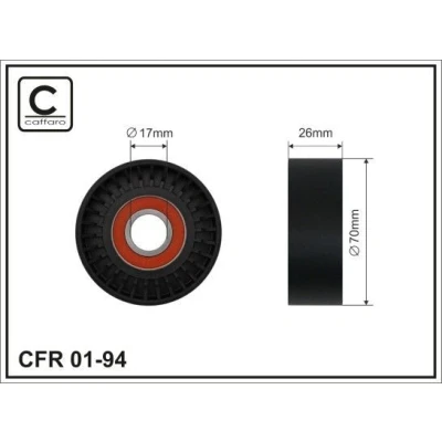 Imagem de CAFFARO 01 94 Polia Tensora OPEL: Astra G CC, Frontera B SUV, Corsa Hatchback, BMW: 3 Sedan, Touring, SEAT: Ibiza