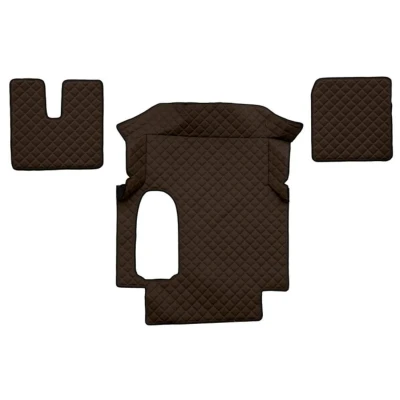 Imagem de F CORE FL21 BROWN Conjunto de tapete chão Couro artificial à frente 3 castanho