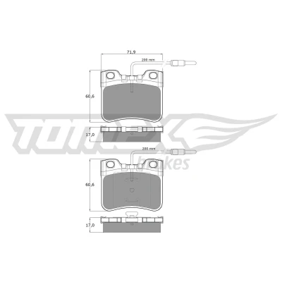 Imagem de TOMEX brakes TX 11 98 Jogo de pastilhas para travão disco Eixo dianteiro incl. contacto aviso desgaste PEUGEOT: 106 I Hatchback, CITROËN: AX