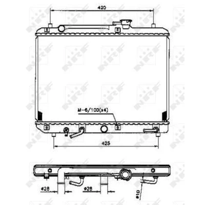 Imagem de NRF 53208 Radiador, arrefecimento do motor Alumínio 518 350 16 Aletas de refrigeração soldadas SUZUKI: Baleno I Sedan