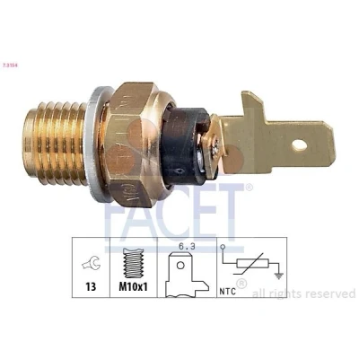Imagem de FACET 7.3154 Sensor de Temperatura do Óleo M10x1 Made in Italy OE Equivalent VOLKSWAGEN: GOLF 3, Sharan I, Polo III Classic