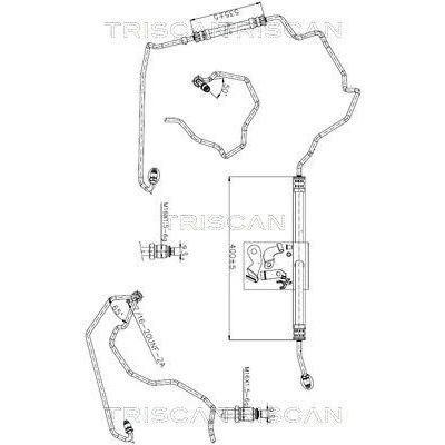 Imagem de TRISCAN 8516 25006 Tubo hidráulico, direcção da bomba hidráulica para a caixa direção RENAULT: Kangoo I Express