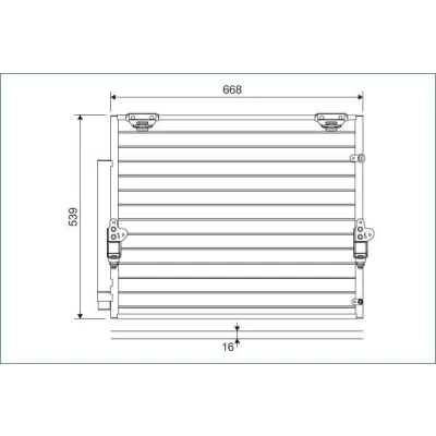 Imagem de VALEO 822621 Condensador com secador Alumínio 539 TOYOTA: Land Cruiser 200