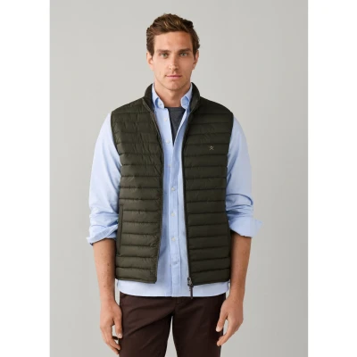 Imagem de Hackett London Waistcoat Ultra LW Gilet Colete, Homens, Tamanho: XS, Hunter green