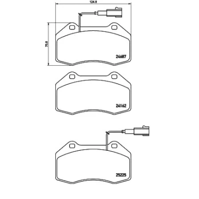 Imagem de BREMBO P 23 162 Jogo de pastilhas para travão disco incl. contacto aviso desgaste sem acessórios