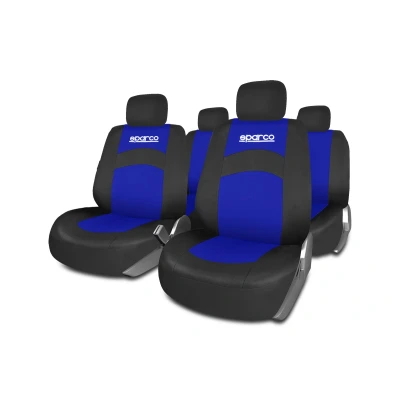 Imagem de Conjunto de capas assento sparco 402 pretas/azuis
