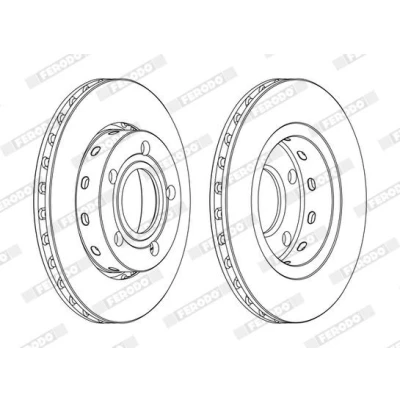 Imagem de FERODO PREMIER DDF1887C Disco de travão 256 22 5 ventilado revestido sem parafusos VOLKSWAGEN: Passat B5 Variant, GP Sedan, Sedan