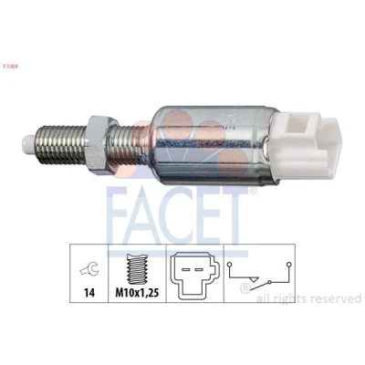 Imagem de FACET 7.1259 Interruptor, comando da embraiagem (regulador velocidade) Made in Italy OE Equivalent