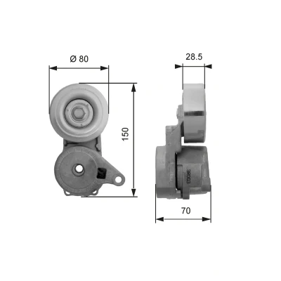 Imagem de GATES FleetRunner Micro V Kit T38413 Polia Tensora MITSUBISHI: Lancer 7 Limousine endado, norauto, oscaro, mister auto