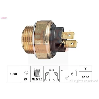 Imagem de EPS 1.850.017 Interruptor de temperatura, ventilador do radiador M22x1,5 Made in Italy OE Equivalent SKODA: FELICIA 1