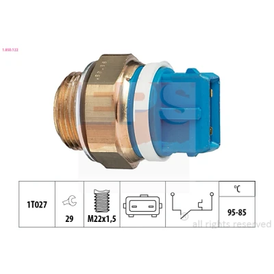 Imagem de EPS 1.850.122 Interruptor de temperatura, ventilador do radiador M22x1,5 Made in Italy OE Equivalent PEUGEOT: 205 II Hatchback, 309 Hatchback