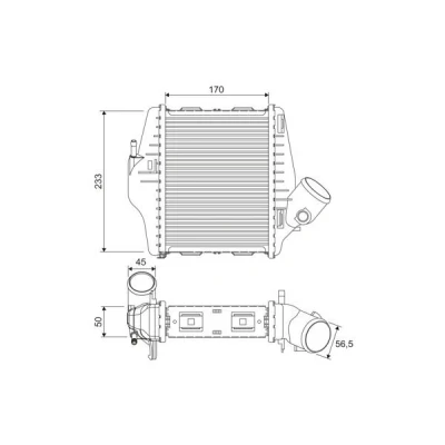 Imagem de VALEO 818543 Intercooler Alumínio sem sensor SMART: Fortwo II Coupe