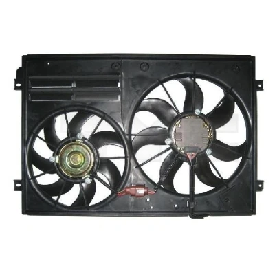 Imagem de TYC 837 0028 ventilador de radiador 360 220+150 com estrutura do (caixilho) VOLKSWAGEN: Polo V Hatchback, GOLF 6, Jetta 3