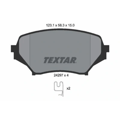 Imagem de TEXTAR 2429701 Jogo de pastilhas para travão disco não preparado indicador aviso desgaste MAZDA: MX 5 3