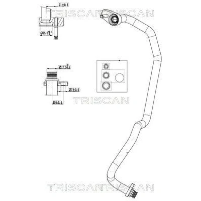 Imagem de TRISCAN 9010 16016 Conduta de alta/baixa pressão, ar condicionado do evaporador para o compressor FORD: FIESTA 6