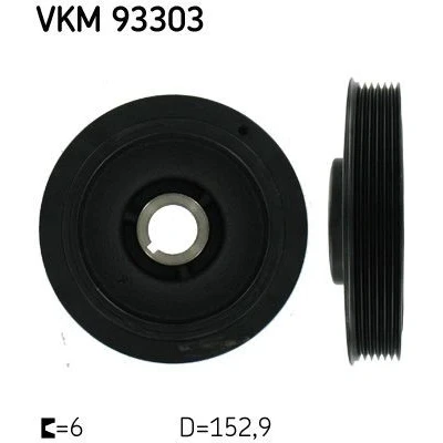 Imagem de SKF VKM 93303 Polia da Cambota 152,9 6 PEUGEOT: 307 Carrinha, 206 Hatchback, CITROËN: C4 I C5 Hatchback