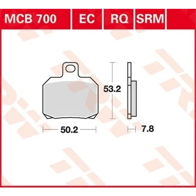 Imagem de TRW Sinter Maxi Scooter MCB700SRM Jogo de pastilhas para travão disco