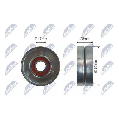 Imagem de NTY RNK KA 004 Polia Tensora KIA: cee‘d I Carrinha, Hatchback, HYUNDAI: Santa Fe I, Matrix, ACCENT 2