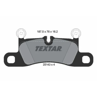 Imagem de TEXTAR 2514301 Jogo de pastilhas para travão disco preparado indicador aviso desgaste com pesos equilíbrio PORSCHE: 718 Cayman Coupe