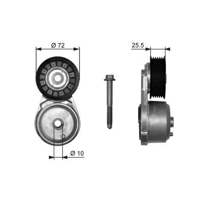 Imagem de GATES T38103 Polia Tensora FleetRunner Micro V Stretch Fit