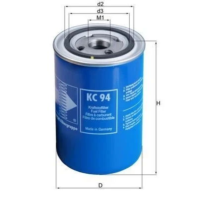 Imagem de MAHLE ORIGINAL KC 94 Filtro de Combustível aparafusado