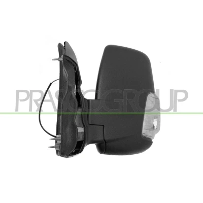 Imagem de espelho retrovisor Prasco FD9137004 esquerda preto branco Braço do curto, para regulação manual espelho, convexo, sem cor