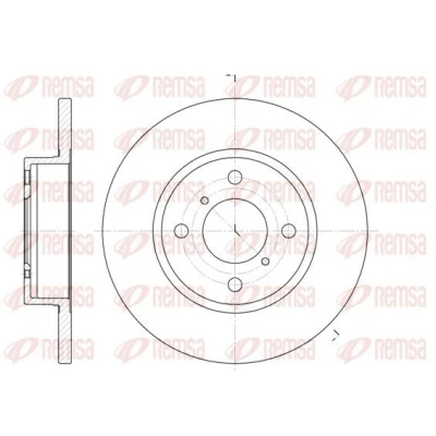 Imagem de REMSA 6621.00 Disco de travão Eixo dianteiro 247, 247 12 4 cheio OPEL: Agila A, SUZUKI: Wagon R+ II Hatchback