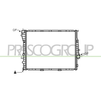 Imagem de PRASCO BM820R005 Radiador, arrefecimento do motor Alumínio 590mm 598mm 26mm com acoplamentos rápidos Aletas de refrigeração soldadas BMW: X5
