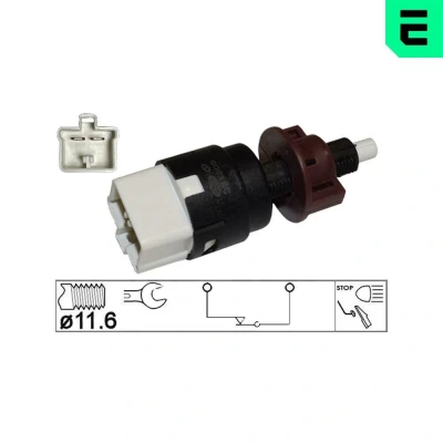 Imagem de ERA 331009 Interruptor de luz stop elétrico 2 HONDA: Civic 8, Jazz 2, 7 Limousine