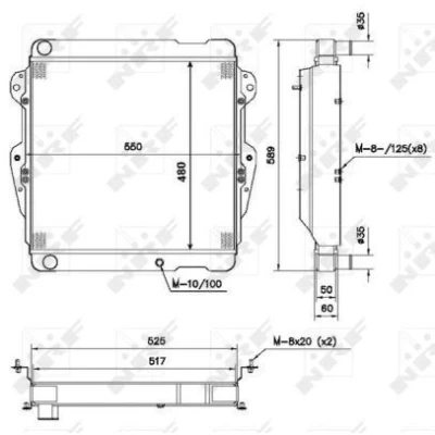 Imagem de NRF 52111 Radiador, arrefecimento do motor 525 480 57 Aletas de refrigeração soldadas TOYOTA: Land Cruiser Prado 70 SUV
