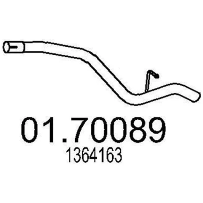 Imagem de MTS 01.70089 Tubo de escape 860 traseira para a panela