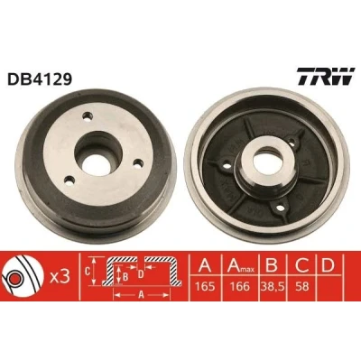 Imagem de Tambor de travão TRW DB4129