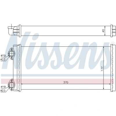 Imagem de NISSENS 71928 Radiador Quente sem tubo/cabo