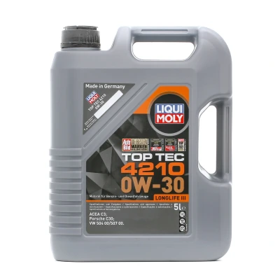 Imagem de Liqui Moly Top Tec 4210 0W 30 5l Óleo do motor 21605 VOLKSWAGEN: Tiguan II, Golf 4, 5, AUDI: A4 B9 Avant, A3 Hatchback, B6 Sedan