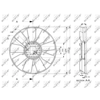 Imagem de NRF 49865 Ventoinha do ventilador, refrigeração motor