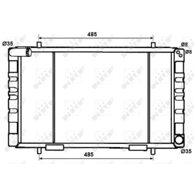 Imagem de NRF 53070 Radiador, arrefecimento do motor Alumínio 660 424 50 Aletas de refrigeração soldadas LAND ROVER: Defender SUV