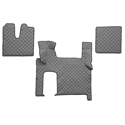 Imagem de F CORE FL06 GRAY Conjunto de tapete chão Couro artificial à frente 3 cinzento medida