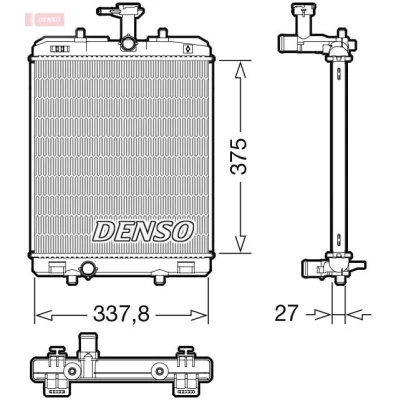 Imagem de DENSO DRM50134 Radiador, arrefecimento do motor 375 352 27