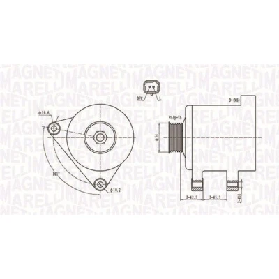 Imagem de MAGNETI MARELLI 063731674010 Alternador 12V 150A PEUGEOT: 206 Van, Partner I Hatchback, CITROËN: Berlingo / First C3 II