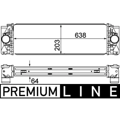Imagem de MAHLE ORIGINAL CI 369 000P Intercooler MERCEDES BENZ: Sprinter 3.5 T Van, 5 Camião de plataforma/Chassis