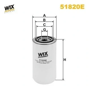 Imagem de WIX FILTERS 51820E Filtro de óleo 1 12 UNF aparafusado