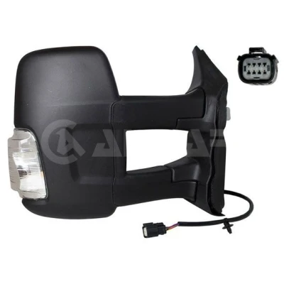 Imagem de espelho retrovisor Alkar 9204666 à direita manual com grande angular, braço do comprido, convexo para veículo volante esquerda