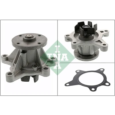 Imagem de INA 538 0667 10 Bomba de água com junta para accionamento da correia trapezoidal estriada KIA: Venga, Pro cee‘d I Hatchback, HYUNDAI: ix20, ix35